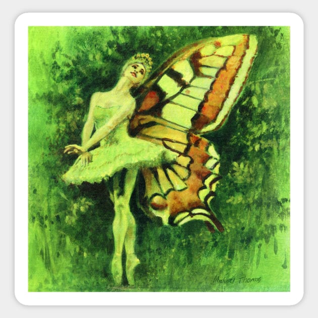 Vintage Fairy Dancer Sticker by mictomart